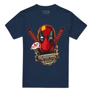 Deadpool Mens Gangster T-Shirt / Navy